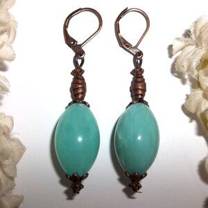 Blue and Copper Earring Set, Dangle Earring, Drop Earring, Boho Earring, D343